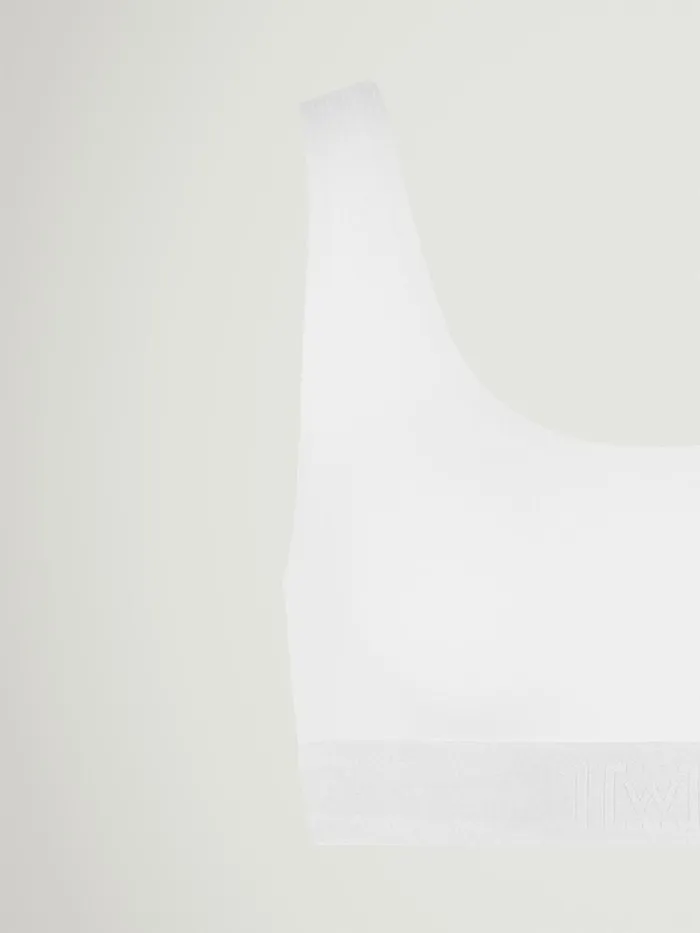 Beauty Cotton Crop Top Bra Pearl Women Wolford Bras
