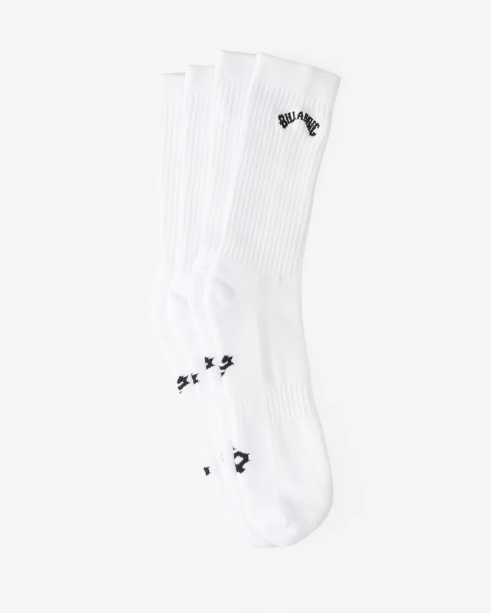 Billabong 2Pack Core Crew Socks White Men Socks Billabong 2Pack Core Crew Socks White Men Socks