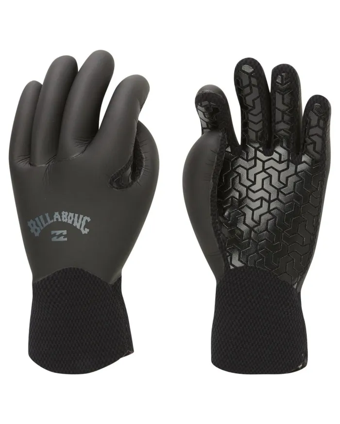 Billabong 3mm Furnace Wetsuit Gloves Black Men Surf Accessories