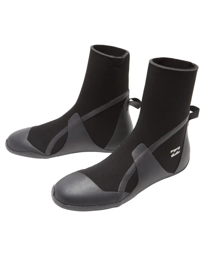 Billabong 5 Absolute Round Toe Wetsuit Boots Black Hash Men Surf Accessories Billabong 5 Absolute Round Toe Wetsuit Boots Black Hash Men Surf Accessories