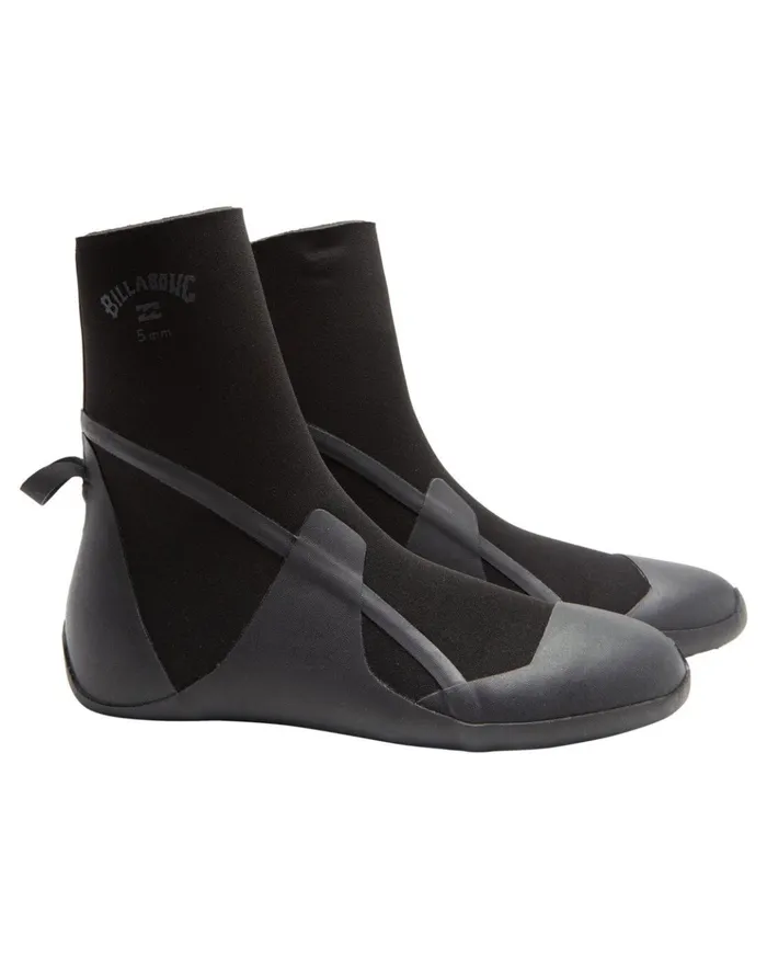 Billabong 5 Absolute Round Toe Wetsuit Boots Black Hash Men Surf Accessories Billabong 5 Absolute Round Toe Wetsuit Boots Black Hash Men Surf Accessories