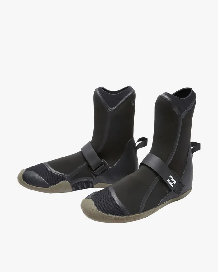 Billabong 7 Furnace Round Toe Wetsuit Boots Black Men Surf Accessories