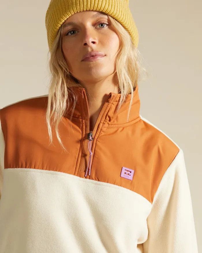 Billabong ADiv Boundary Lite HalfZip Mock Neck Sweatshirt Adobe Women Hoodies and Fleece Billabong ADiv Boundary Lite HalfZip Mock Neck Sweatshirt Adobe Women Hoodies and Fleece