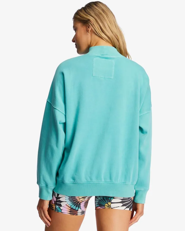 Billabong ADiv Canyon Mock Neck Sweatshirt Lagoon Women Hoodies and Fleece Billabong ADiv Canyon Mock Neck Sweatshirt Lagoon Women Hoodies and Fleece