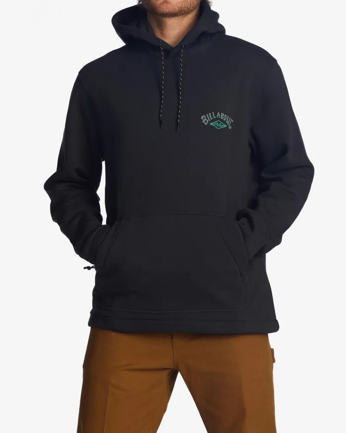 Billabong ADiv Compass Pullover Hoodie Black Men Hoodies and Fleece