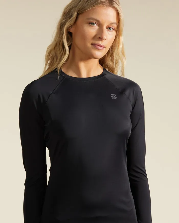Billabong ADiv Long Sleeve Rashguard Black Women Adventure Division Swim Billabong ADiv Long Sleeve Rashguard Black Women Adventure Division Swim