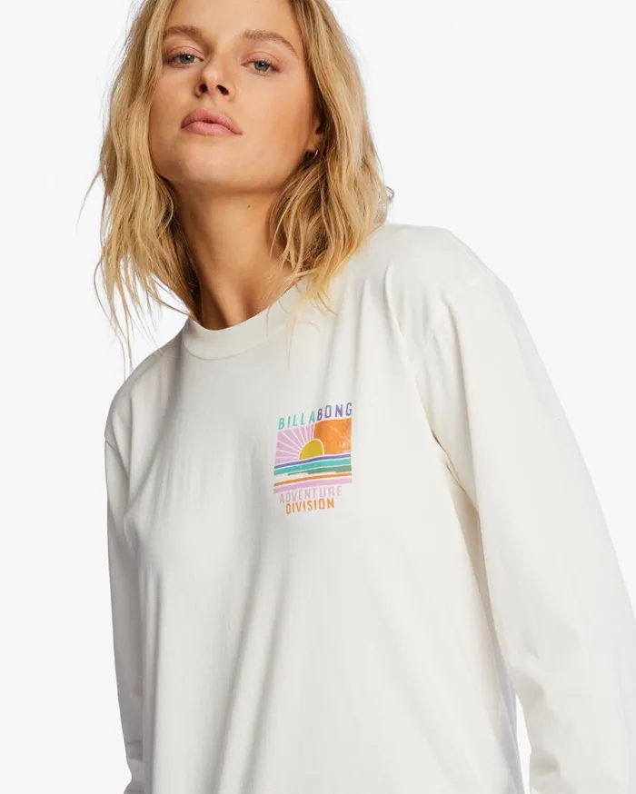 Billabong ADiv Long Sleeve TShirt Fresh Powder Women Graphic Tees and Tanks Billabong ADiv Long Sleeve TShirt Fresh Powder Women Graphic Tees and Tanks