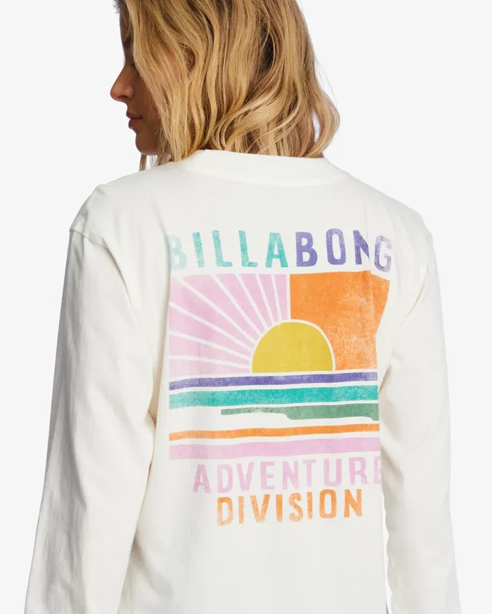 Billabong ADiv Long Sleeve TShirt Fresh Powder Women Graphic Tees and Tanks Billabong ADiv Long Sleeve TShirt Fresh Powder Women Graphic Tees and Tanks
