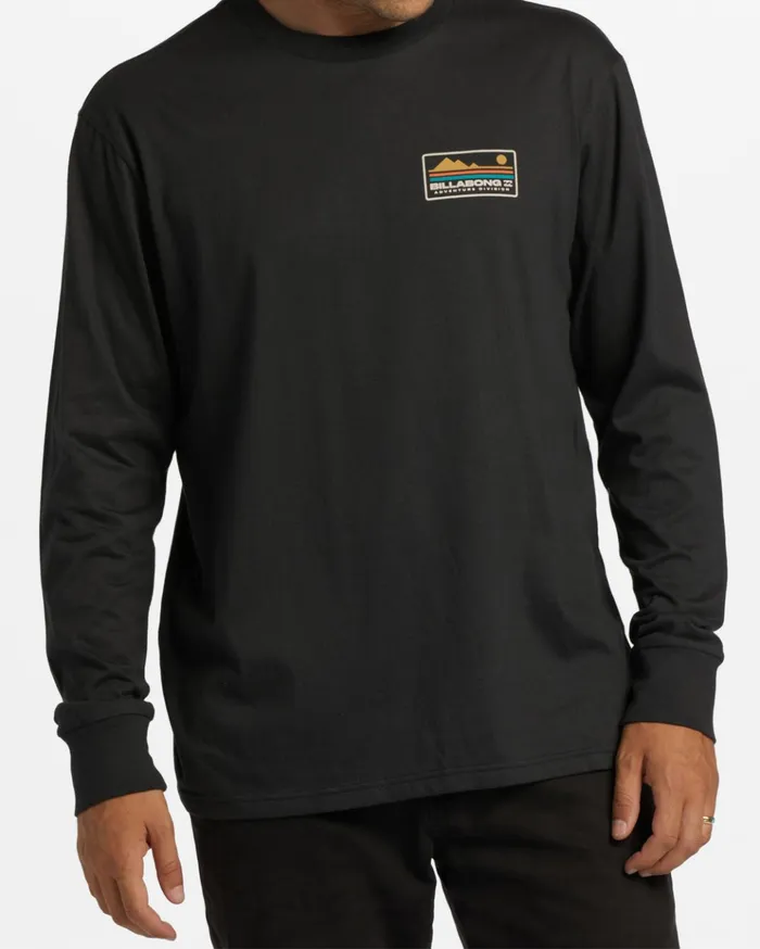 Billabong ADiv Range Long Sleeve TShirt Washed Black Men TShirts