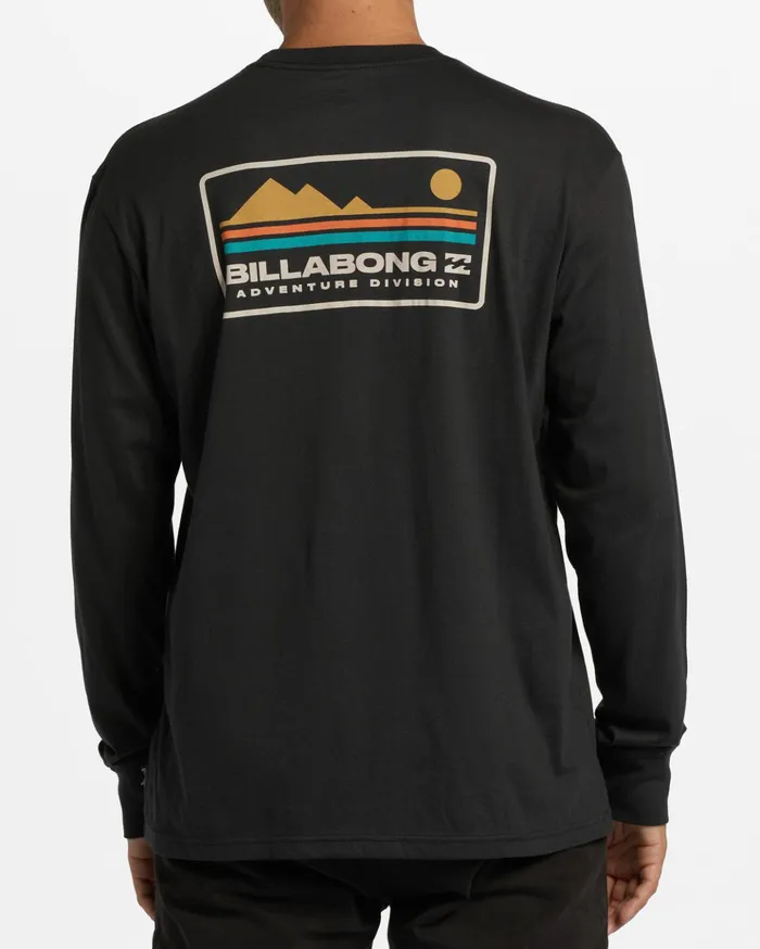 Billabong ADiv Range Long Sleeve TShirt Washed Black Men TShirts Billabong ADiv Range Long Sleeve TShirt Washed Black Men TShirts