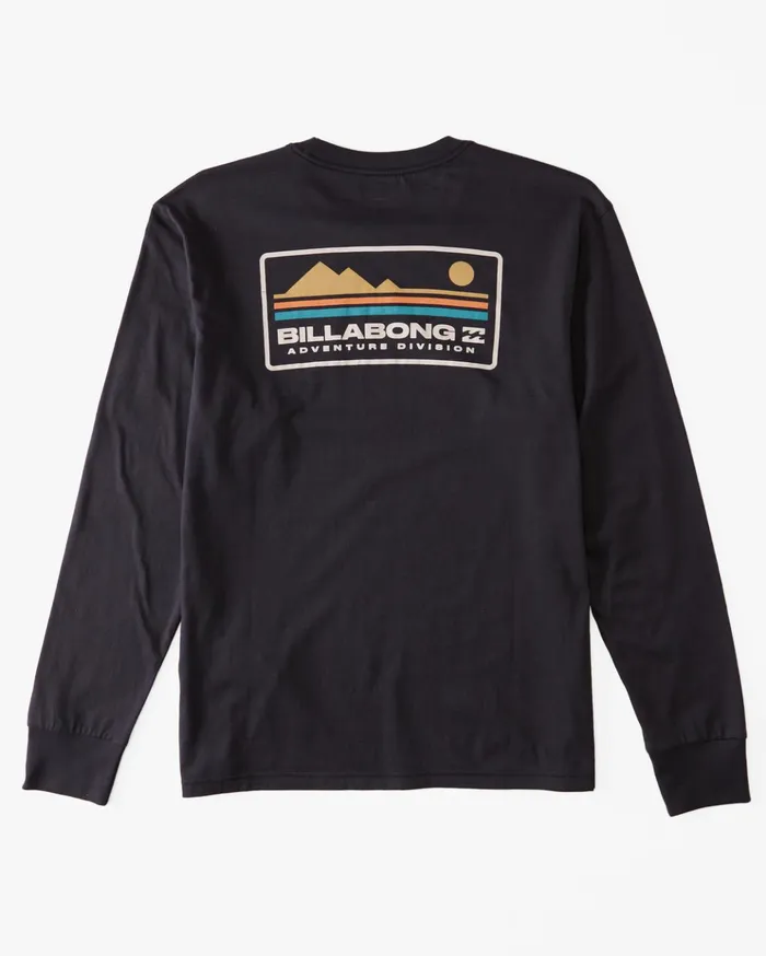 Billabong ADiv Range Long Sleeve TShirt Washed Black Men TShirts Billabong ADiv Range Long Sleeve TShirt Washed Black Men TShirts