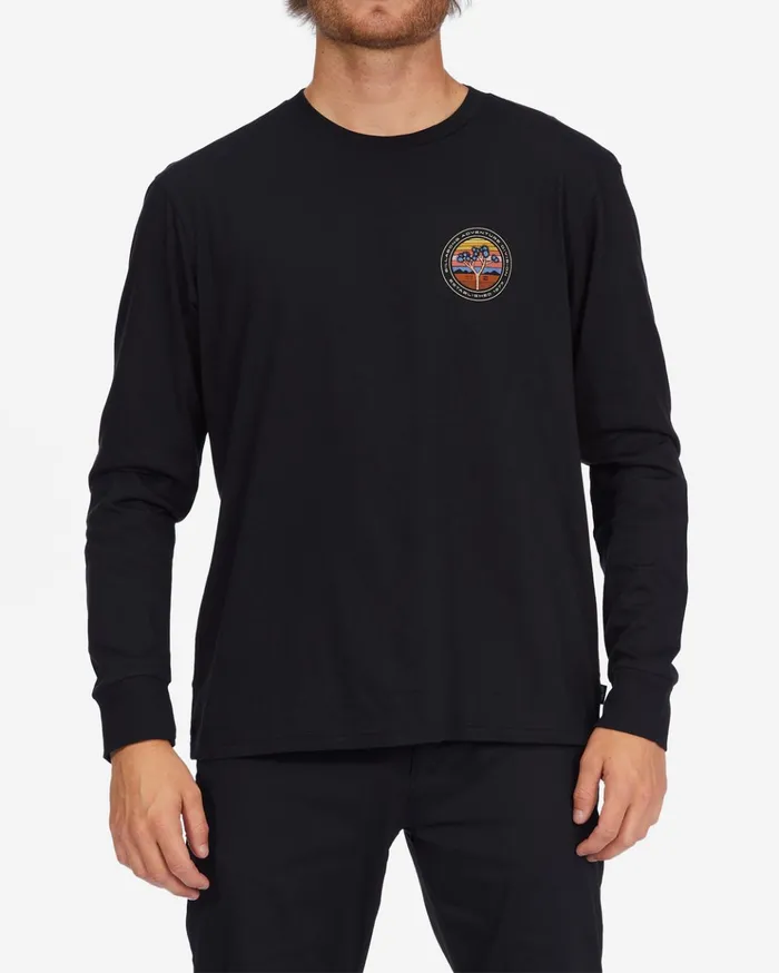 Billabong ADiv Rockies Organic Long Sleeve TShirt Black Men TShirts