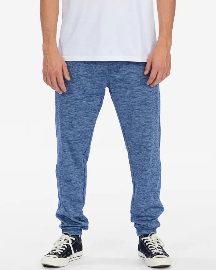 Billabong ADiv Surftrek Fleece Sweatpants Deep Blue Heather Men Jeans and Pants