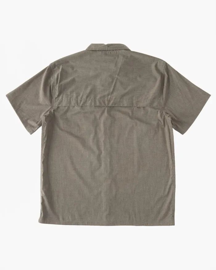 Billabong ADiv Surftrek Tech UPF 50 Short Sleeve Shirt Pewter Men Shirts Billabong ADiv Surftrek Tech UPF 50 Short Sleeve Shirt Pewter Men Shirts