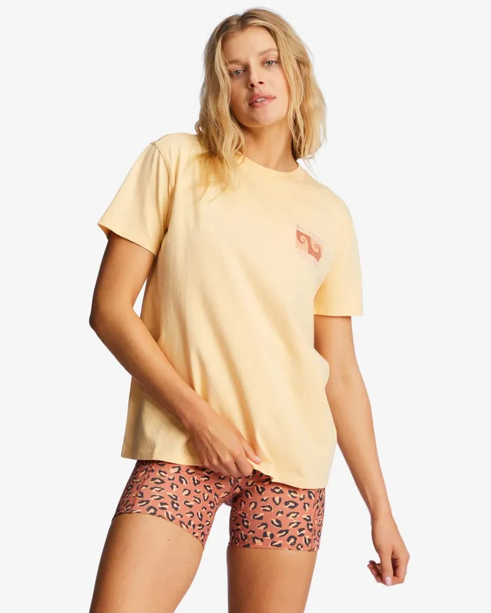 Billabong ADiv Tee Short Sleeve UPF 50 TShirt Honey Kissed Women Graphic Tees and Tanks Billabong ADiv Tee Short Sleeve UPF 50 TShirt Honey Kissed Women Graphic Tees and Tanks