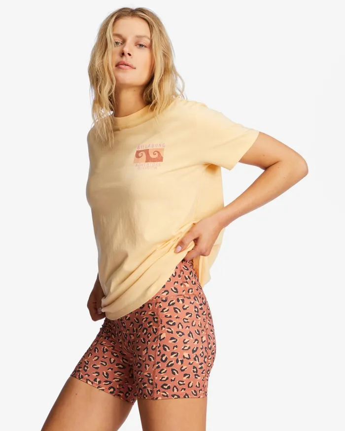 Billabong ADiv Tee Short Sleeve UPF 50 TShirt Honey Kissed Women Graphic Tees and Tanks Billabong ADiv Tee Short Sleeve UPF 50 TShirt Honey Kissed Women Graphic Tees and Tanks