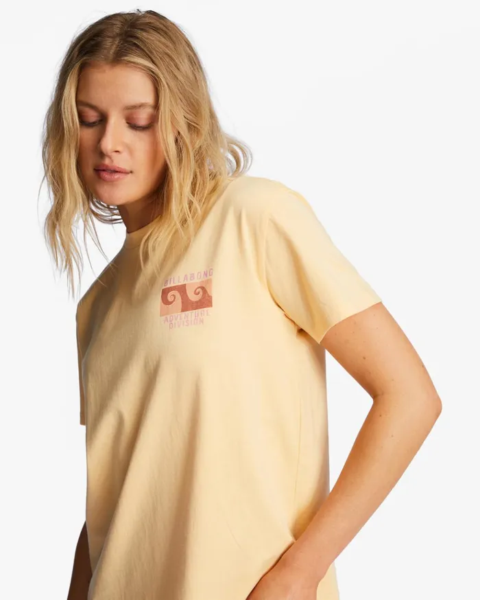 Billabong ADiv Tee Short Sleeve UPF 50 TShirt Honey Kissed Women Graphic Tees and Tanks Billabong ADiv Tee Short Sleeve UPF 50 TShirt Honey Kissed Women Graphic Tees and Tanks