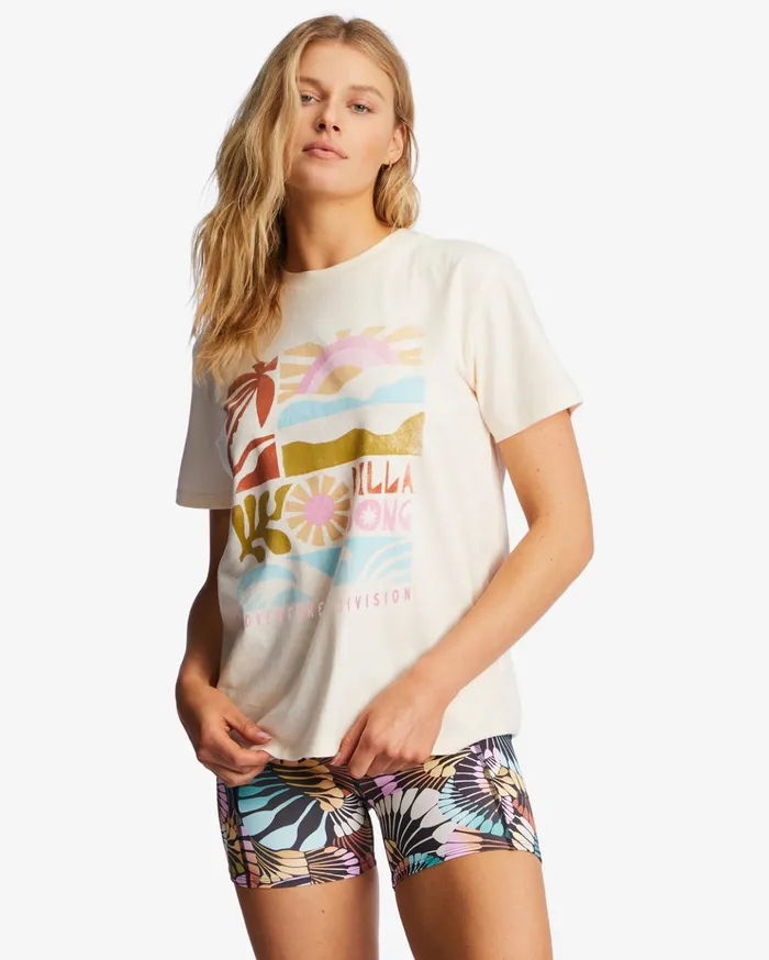 Billabong ADiv Tee Short Sleeve UPF 50 TShirt White Cap Women Graphic Tees and Tanks Billabong ADiv Tee Short Sleeve UPF 50 TShirt White Cap Women Graphic Tees and Tanks
