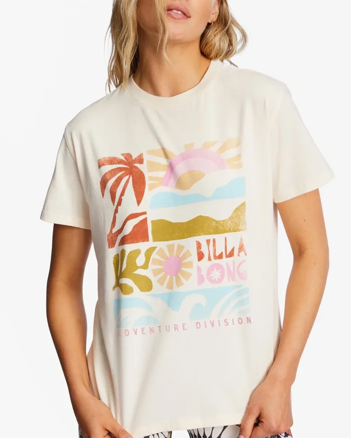 Billabong ADiv Tee Short Sleeve UPF 50 TShirt White Cap Women Graphic Tees and Tanks Billabong ADiv Tee Short Sleeve UPF 50 TShirt White Cap Women Graphic Tees and Tanks