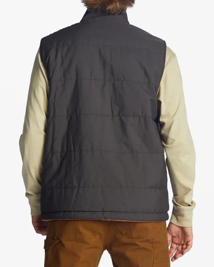 Billabong ADiv Trail Reversible FullZip Vest Raven Men Jackets Billabong ADiv Trail Reversible FullZip Vest Raven Men Jackets