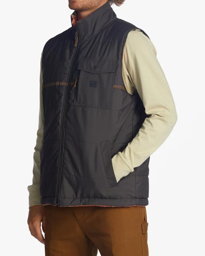 Billabong ADiv Trail Reversible FullZip Vest Raven Men Jackets Billabong ADiv Trail Reversible FullZip Vest Raven Men Jackets