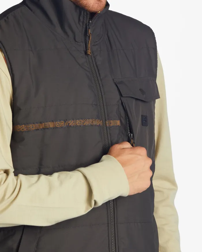 Billabong ADiv Trail Reversible FullZip Vest Raven Men Jackets Billabong ADiv Trail Reversible FullZip Vest Raven Men Jackets