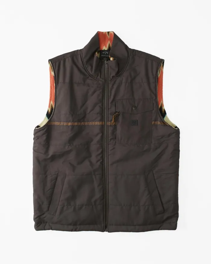 Billabong ADiv Trail Reversible FullZip Vest Raven Men Jackets Billabong ADiv Trail Reversible FullZip Vest Raven Men Jackets