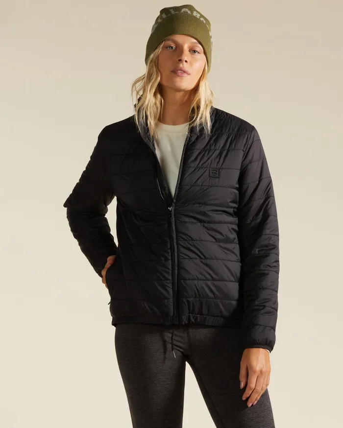 Billabong ADiv Transport Lite ZipUp Jacket Black Women Jackets