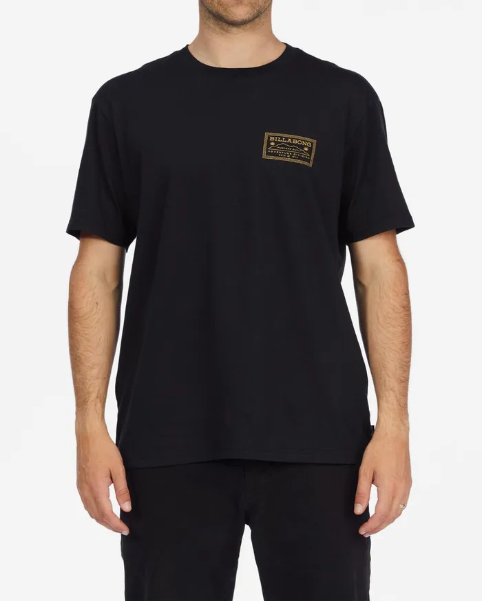 Billabong ADiv Valley Organic Short Sleeve TShirt Black Men TShirts