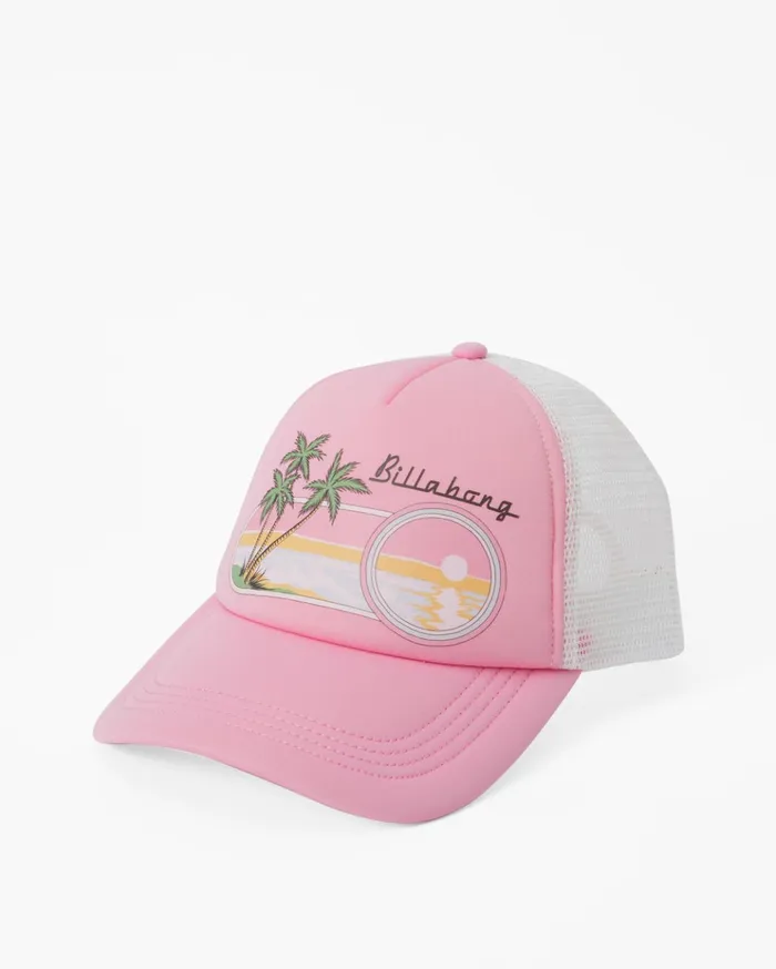 Billabong Across Waves Trucker Hat Pink Wink Women Hats and Beanies Billabong Across Waves Trucker Hat Pink Wink Women Hats and Beanies