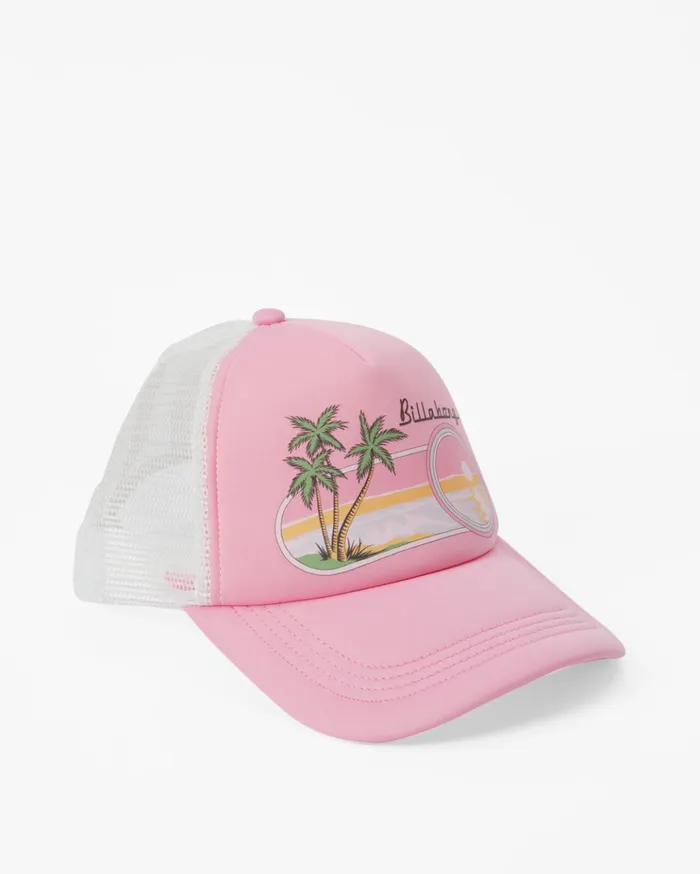 Billabong Across Waves Trucker Hat Pink Wink Women Hats and Beanies Billabong Across Waves Trucker Hat Pink Wink Women Hats and Beanies