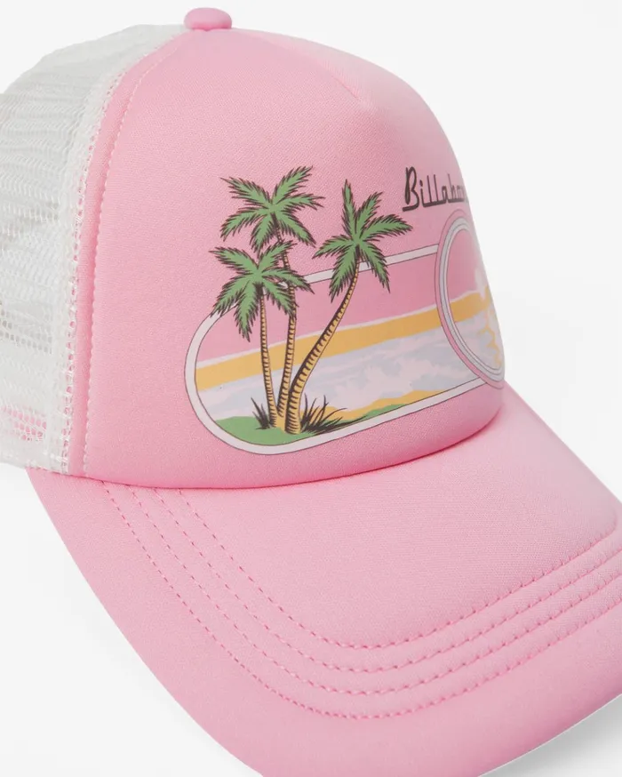 Billabong Across Waves Trucker Hat Pink Wink Women Hats and Beanies Billabong Across Waves Trucker Hat Pink Wink Women Hats and Beanies