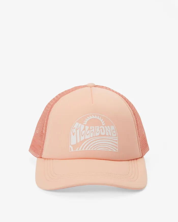 Billabong Across Waves Trucker Hat Soft N Peachy Women Hats and Beanies Billabong Across Waves Trucker Hat Soft N Peachy Women Hats and Beanies