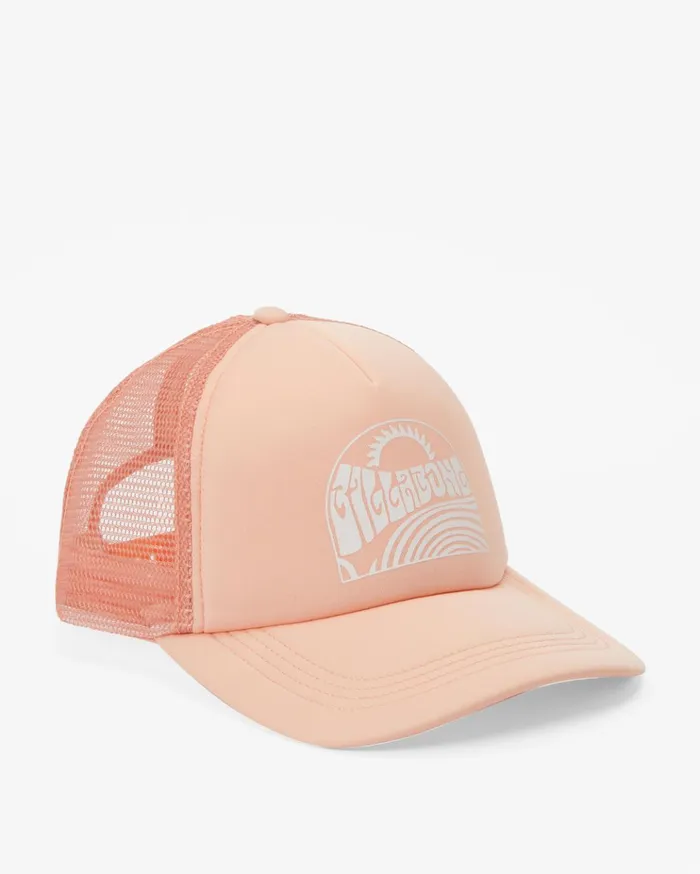 Billabong Across Waves Trucker Hat Soft N Peachy Women Hats and Beanies Billabong Across Waves Trucker Hat Soft N Peachy Women Hats and Beanies