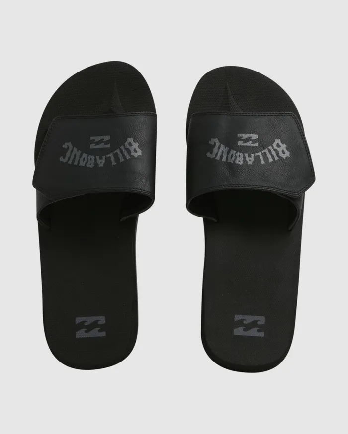 Billabong All Day Impact Print Slide Sandals Stealth Men Flip Flops