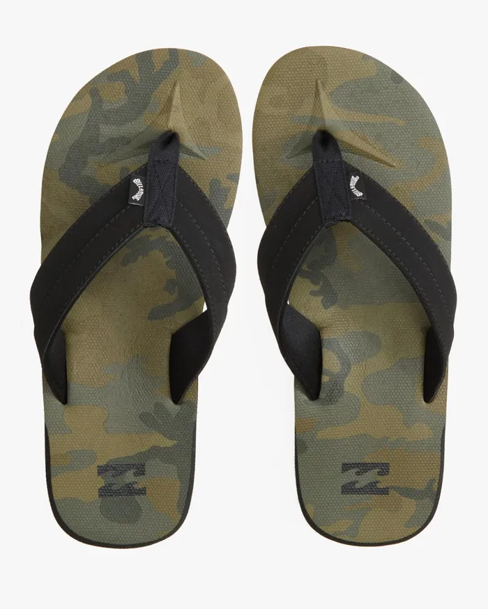 Billabong All Day Impact Print SlipOn Sandals Military Camo Men Flip Flops Billabong All Day Impact Print SlipOn Sandals Military Camo Men Flip Flops