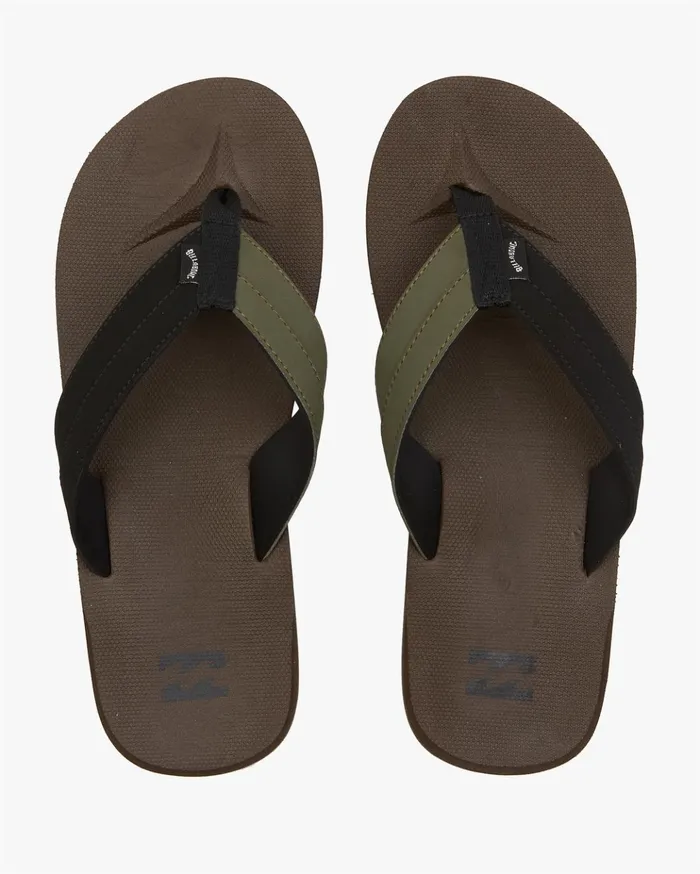 Billabong All Day Impact SlipOn Sandals Chocolate Men Flip Flops