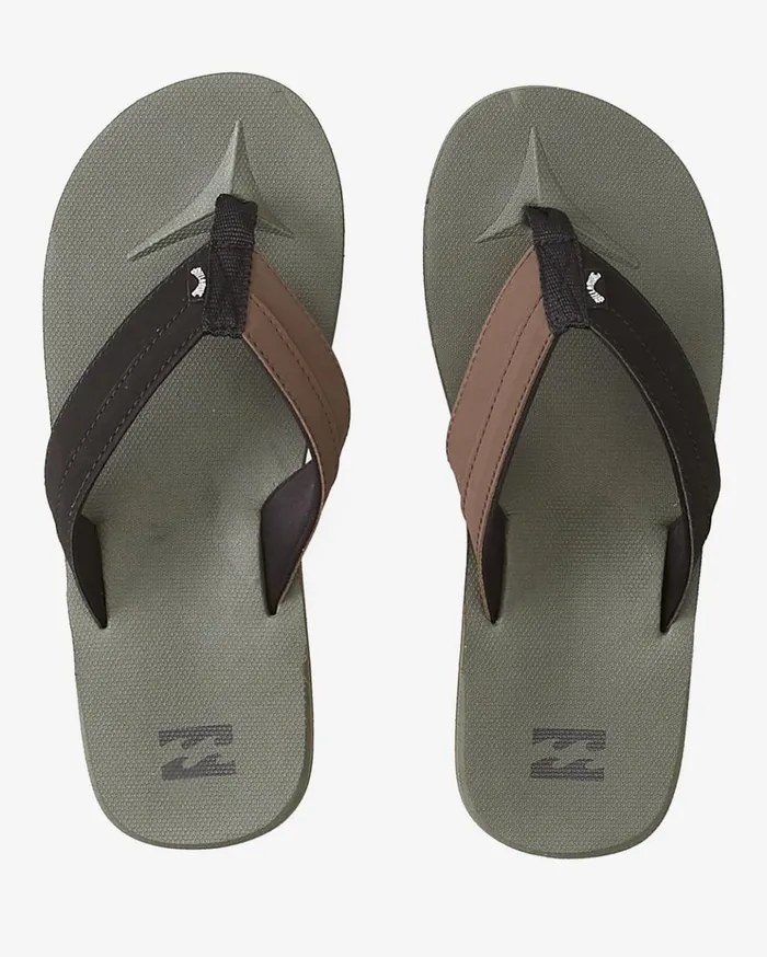 Billabong All Day Impact SlipOn Sandals Olive Men Flip Flops