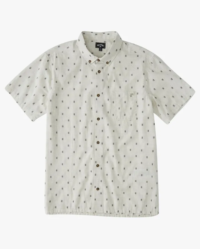 Billabong All Day Jacquard Organic Short Sleeve Shirt Chino Heather Men Shirts Billabong All Day Jacquard Organic Short Sleeve Shirt Chino Heather Men Shirts