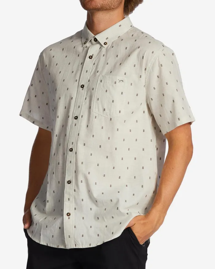 Billabong All Day Jacquard Short Sleeve Shirt Cream Men Shirts Billabong All Day Jacquard Short Sleeve Shirt Cream Men Shirts