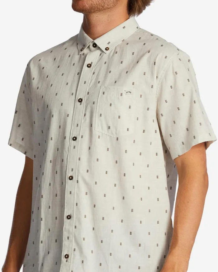 Billabong All Day Jacquard Short Sleeve Shirt Cream Men Shirts Billabong All Day Jacquard Short Sleeve Shirt Cream Men Shirts