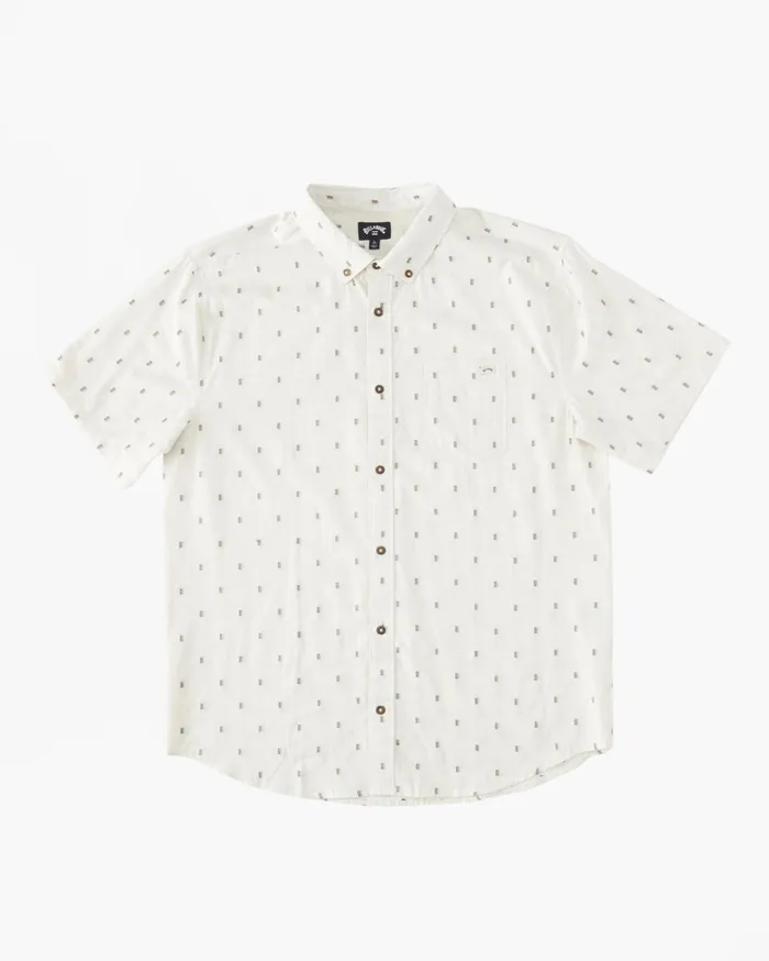 Billabong All Day Jacquard Short Sleeve Shirt Cream Men Shirts Billabong All Day Jacquard Short Sleeve Shirt Cream Men Shirts