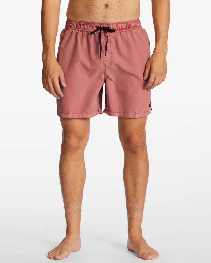 Billabong All Day Layback 17quot Boardshorts Dusty Red Men Elastic Waist Boardshorts Billabong All Day Layback 17quot Boardshorts Dusty Red Men Elastic Waist Boardshorts