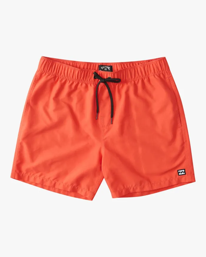 Billabong All Day Layback Boardshorts 16quot Red Hot Men Elastic Waist Boardshorts Billabong All Day Layback Boardshorts 16quot Red Hot Men Elastic Waist Boardshorts