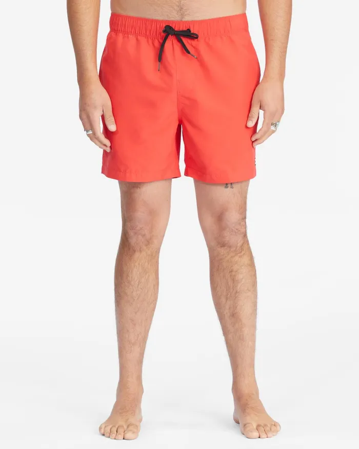 Billabong All Day Layback Boardshorts 16quot Red Hot Men Elastic Waist Boardshorts Billabong All Day Layback Boardshorts 16quot Red Hot Men Elastic Waist Boardshorts