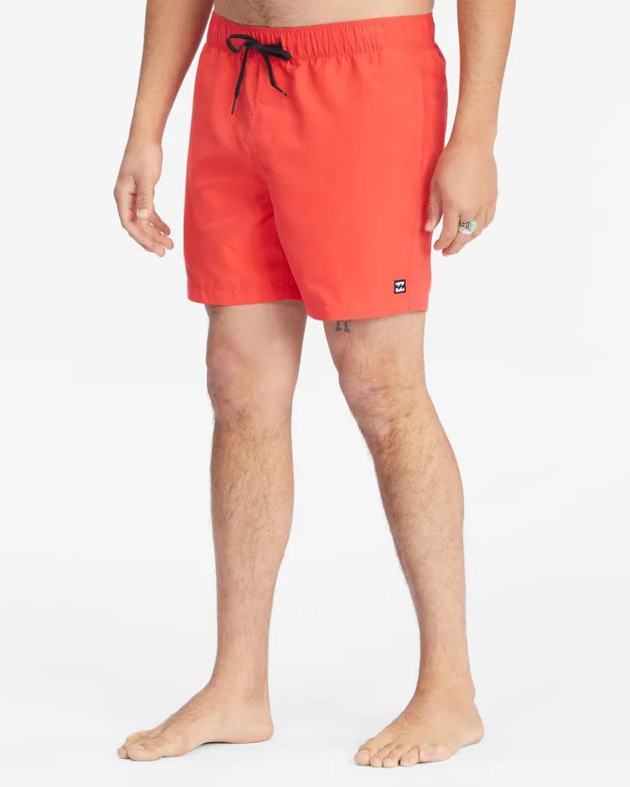 Billabong All Day Layback Boardshorts 16quot Red Hot Men Elastic Waist Boardshorts Billabong All Day Layback Boardshorts 16quot Red Hot Men Elastic Waist Boardshorts
