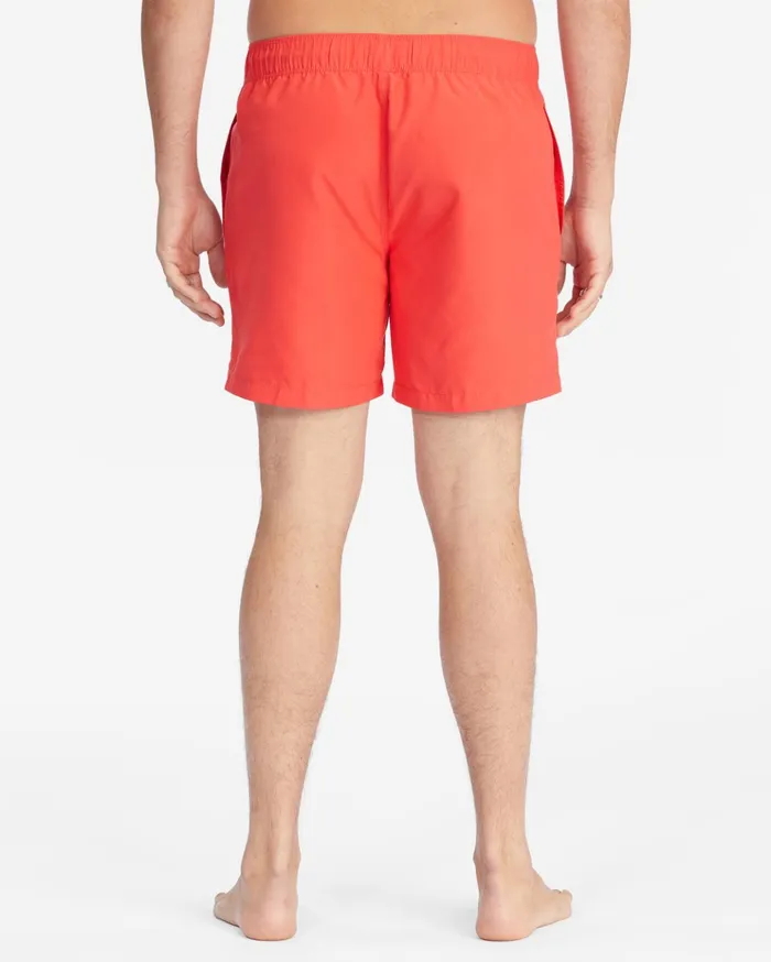 Billabong All Day Layback Boardshorts 16quot Red Hot Men Elastic Waist Boardshorts Billabong All Day Layback Boardshorts 16quot Red Hot Men Elastic Waist Boardshorts
