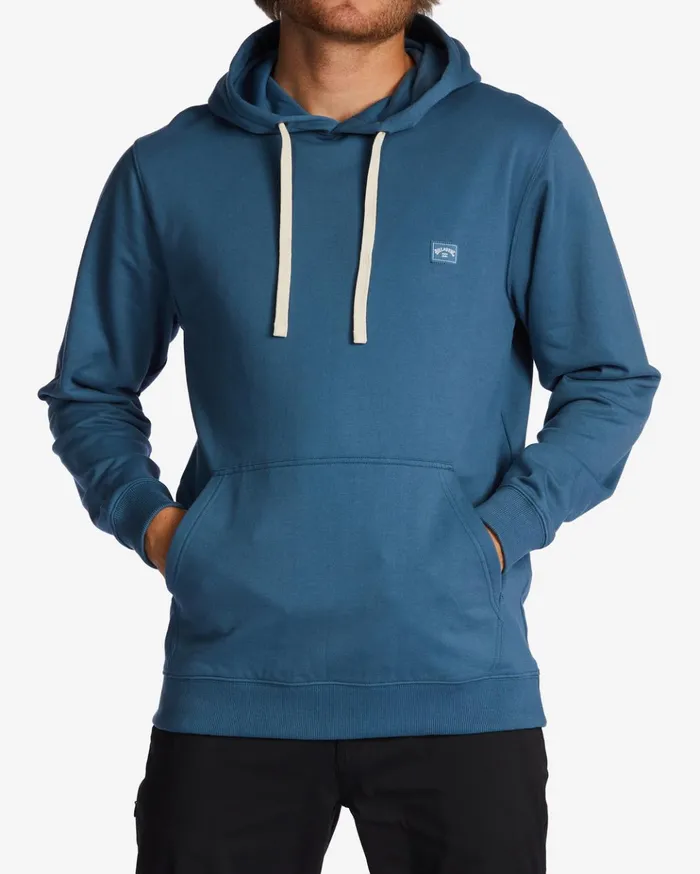 Billabong All Day Organic Pullover Hoodie Smoke Blue Men Hoodies and Fleece Billabong All Day Organic Pullover Hoodie Smoke Blue Men Hoodies and Fleece