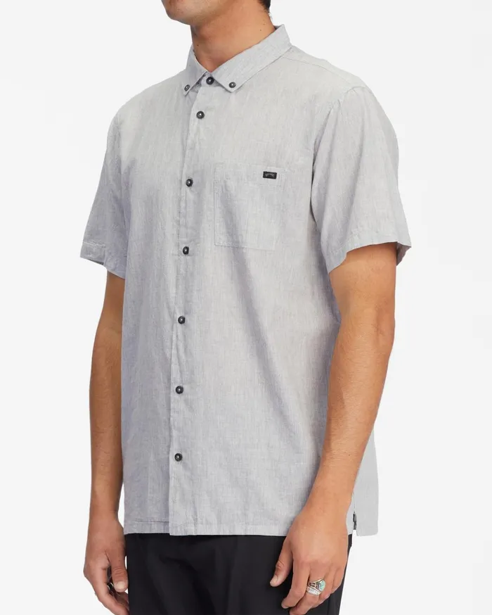 Billabong All Day Organic Short Sleeve Shirt Light Grey Heather Men Shirts Billabong All Day Organic Short Sleeve Shirt Light Grey Heather Men Shirts