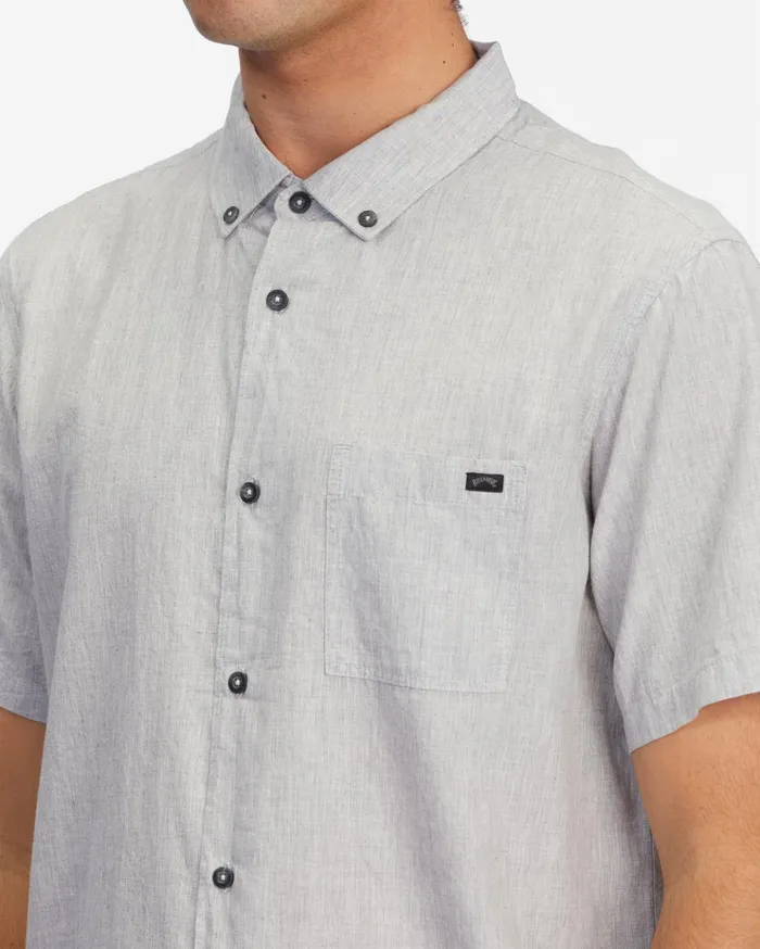 Billabong All Day Organic Short Sleeve Shirt Light Grey Heather Men Shirts Billabong All Day Organic Short Sleeve Shirt Light Grey Heather Men Shirts